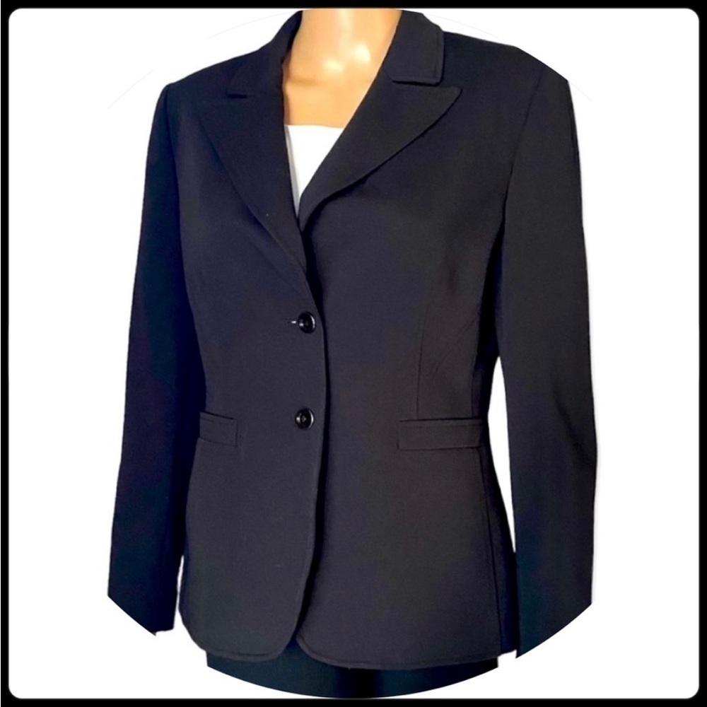 Tahari Arthur S. Levine Black Blazer 8 Petite - Picture 8 of 12